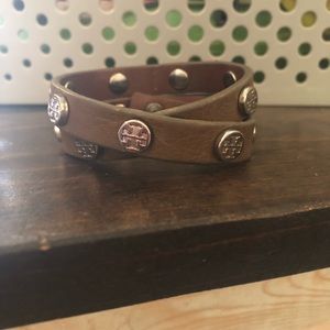 Authentic Tory Burch leather wrap bracelet